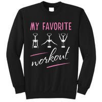 Wine Workout My Favorite Workout Corkscrew Sweatshirt