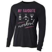 Wine Workout My Favorite Workout Corkscrew Cooling Performance Long Sleeve Crew