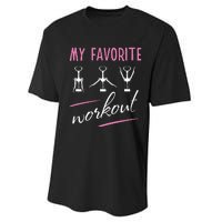 Wine Workout My Favorite Workout Corkscrew Performance Sprint T-Shirt