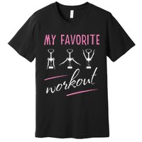 Wine Workout My Favorite Workout Corkscrew Premium T-Shirt