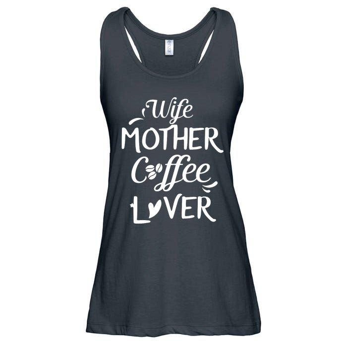 Womens Wife Mother Coffee Lover Gift For Moms Ladies Essential Flowy Tank