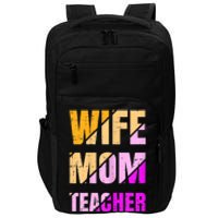 Womens Wife Mom Teacher Mothers Day Retro Momma Life Mommy Impact Tech Backpack