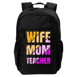 Womens Wife Mom Teacher Mothers Day Retro Momma Life Mommy Daily Commute Backpack