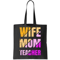 Womens Wife Mom Teacher Mothers Day Retro Momma Life Mommy Tote Bag