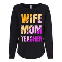 Womens Wife Mom Teacher Mothers Day Retro Momma Life Mommy Womens California Wash Sweatshirt