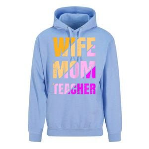 Womens Wife Mom Teacher Mothers Day Retro Momma Life Mommy Unisex Surf Hoodie