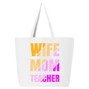 Womens Wife Mom Teacher Mothers Day Retro Momma Life Mommy 25L Jumbo Tote