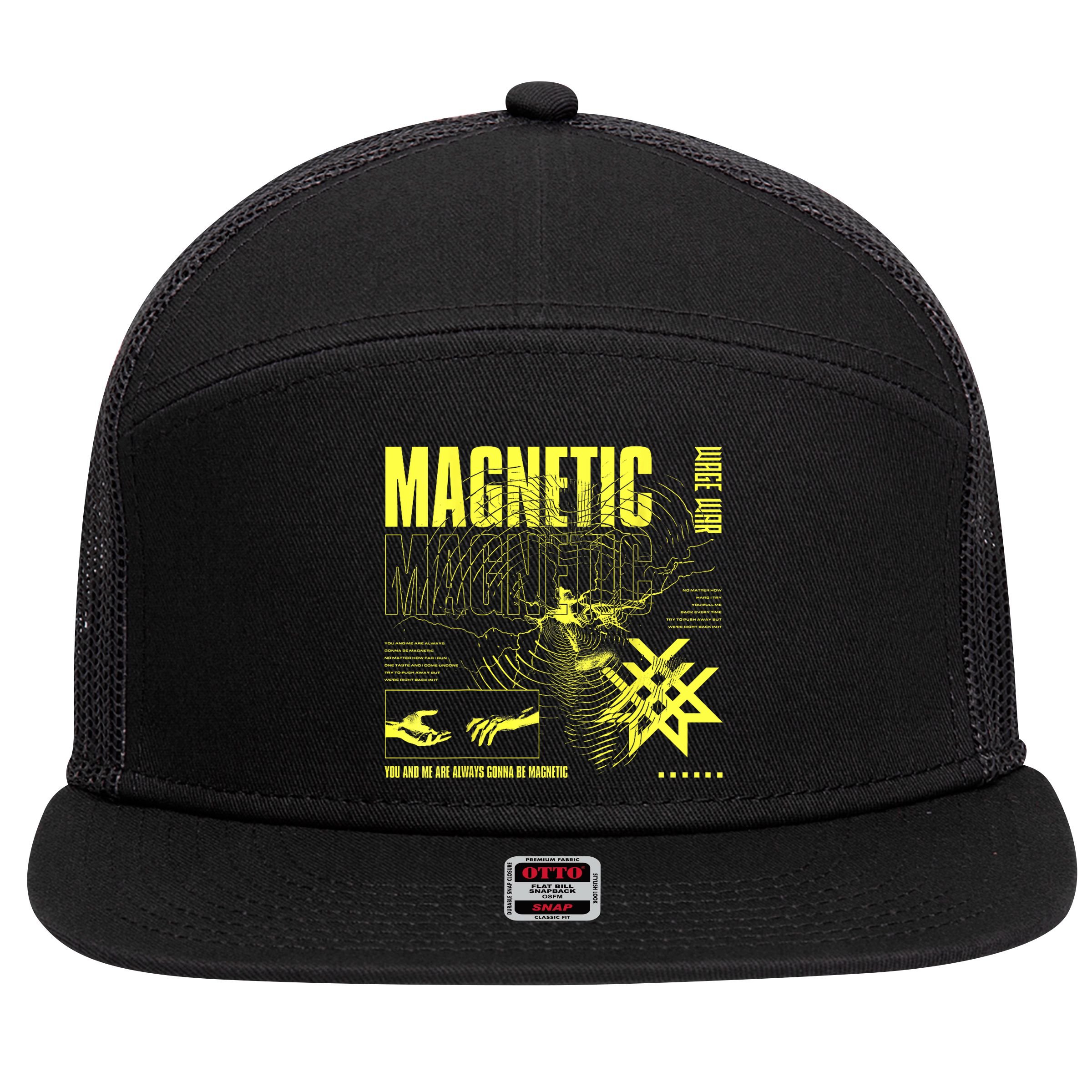 Wage War Magnetic 7 Panel Mesh Trucker Snapback Hat