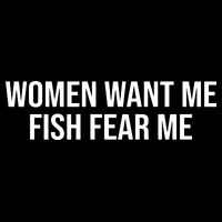 Women Want Me Fish Fear Me Funny Fishing Drawstring Bag