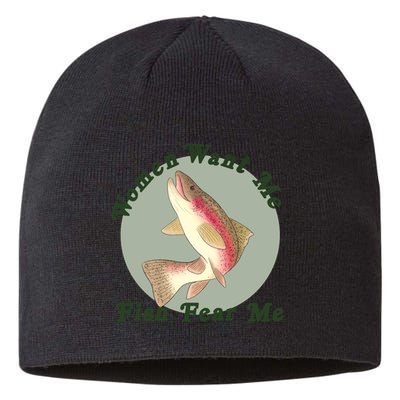 Women Want Me Fish Fear Me Active Sustainable Beanie