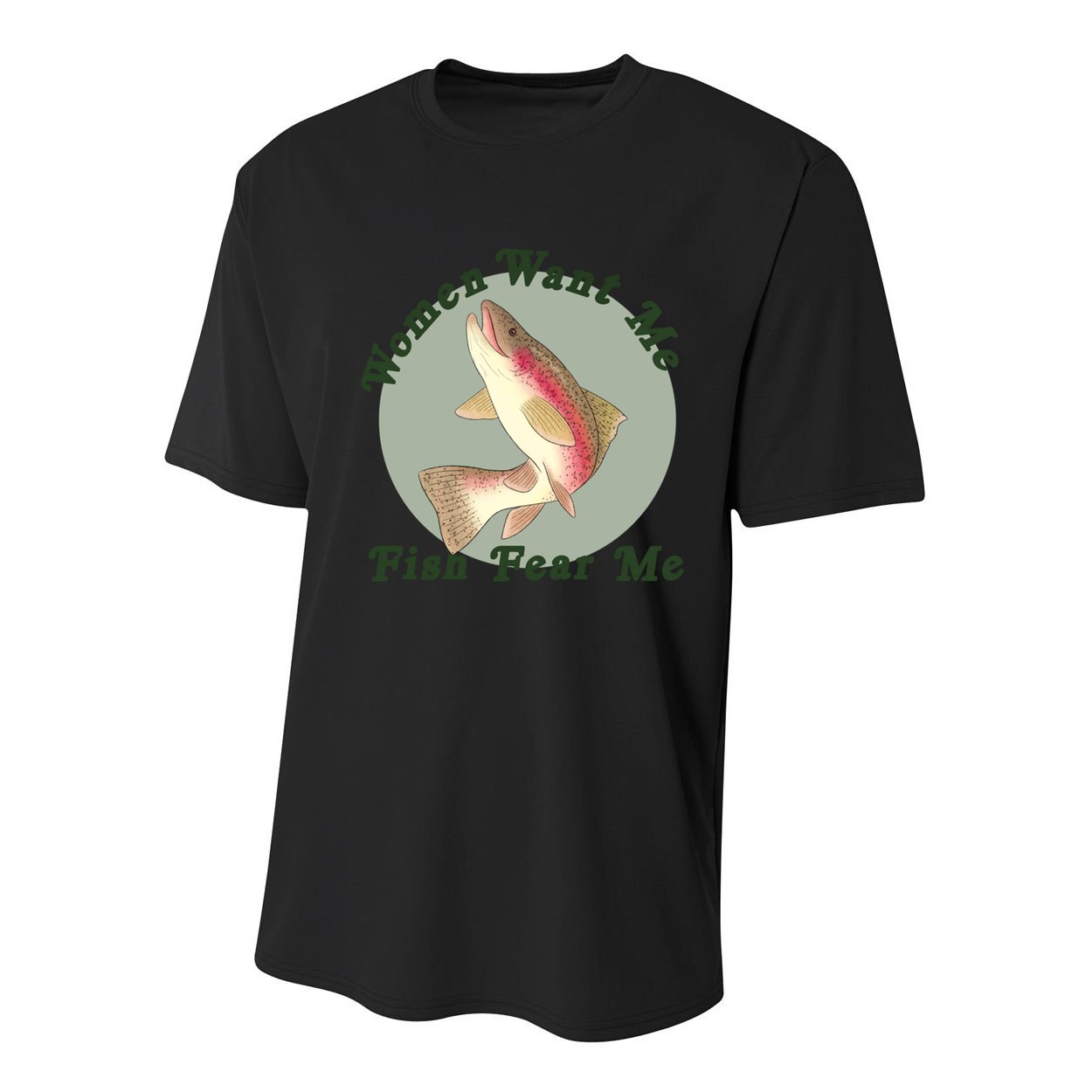 Women Want Me Fish Fear Me Active Youth Performance Sprint T-Shirt