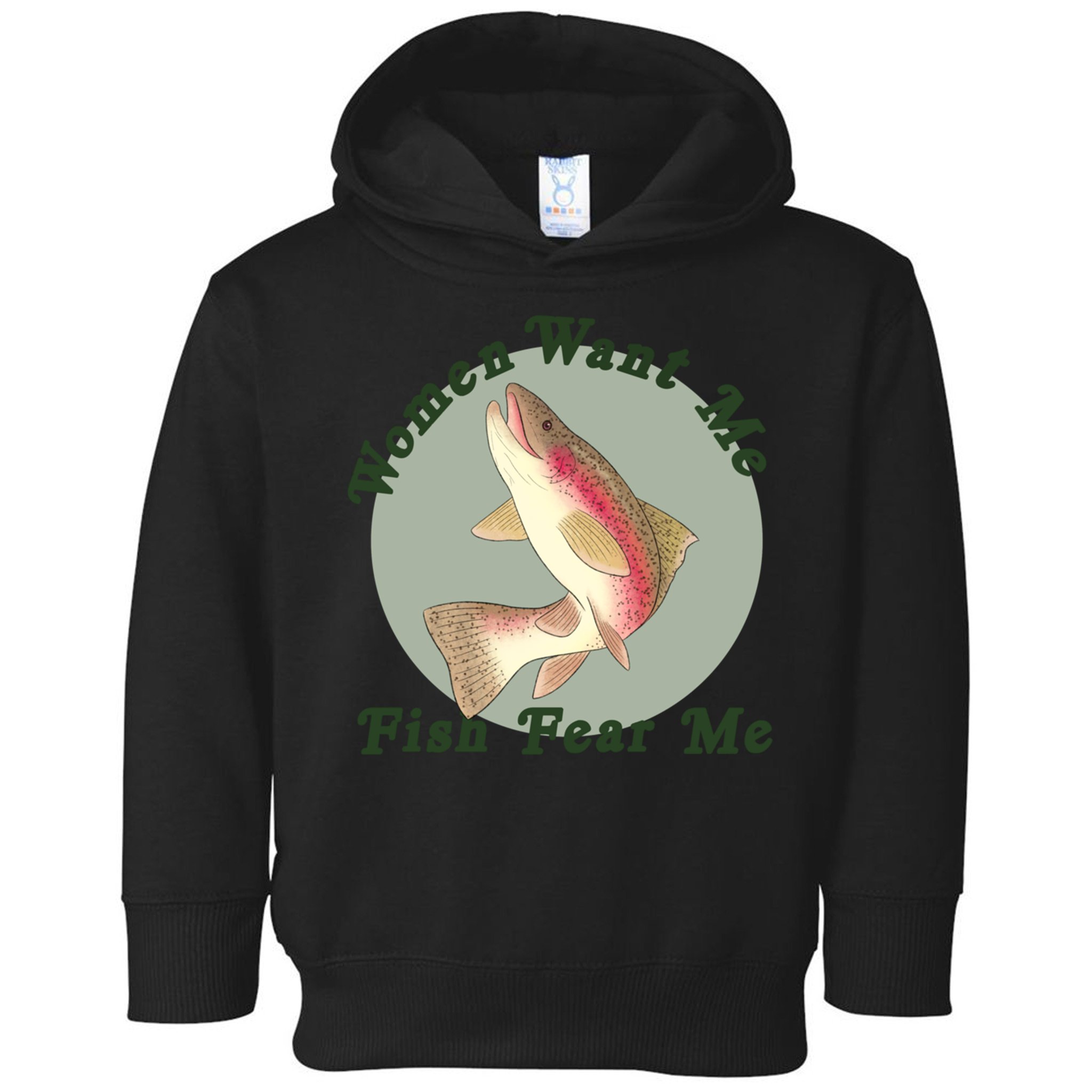 Women Want Me Fish Fear Me Active Toddler Hoodie