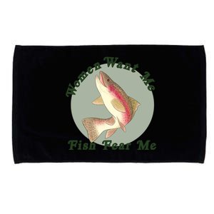 Women Want Me Fish Fear Me Active Microfiber Hand Towel