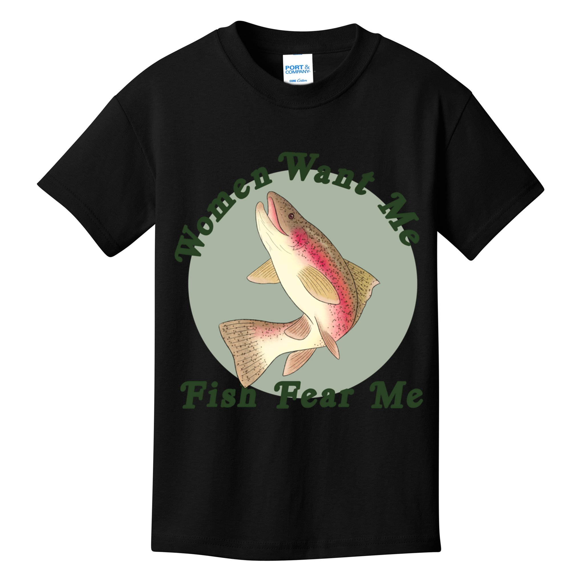 Women Want Me Fish Fear Me Active Kids T-Shirt