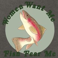 Women Want Me Fish Fear Me Active Cotton Canvas Backpack