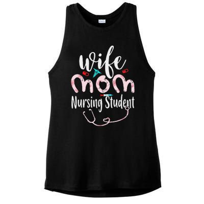 Womens Wife Mom Nursing Student Mom Mothers Day Nurses Ladies PosiCharge Tri-Blend Wicking Tank