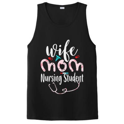 Womens Wife Mom Nursing Student Mom Mothers Day Nurses PosiCharge Competitor Tank