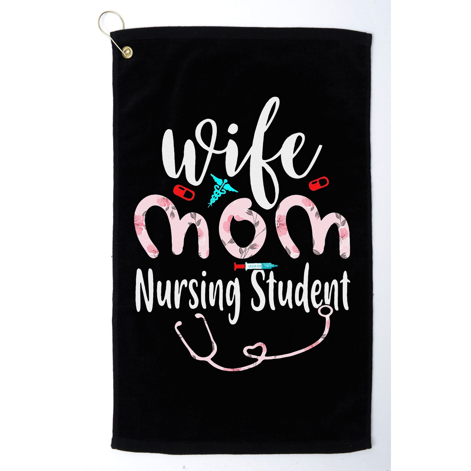 Womens Wife Mom Nursing Student Mom Mothers Day Nurses Golf Towel