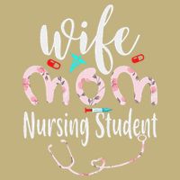 Womens Wife Mom Nursing Student Mom Mothers Day Nurses Button