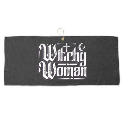 Witchy Wicca Moon Cute Gift Large Microfiber Waffle Golf Towel