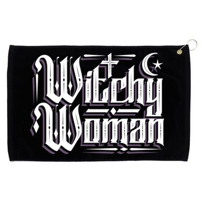 Witchy Wicca Moon Cute Gift Grommeted Golf Towel