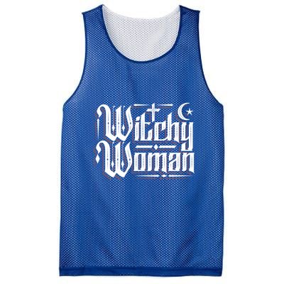 Witchy Wicca Moon Cute Gift Mesh Reversible Basketball Jersey Tank