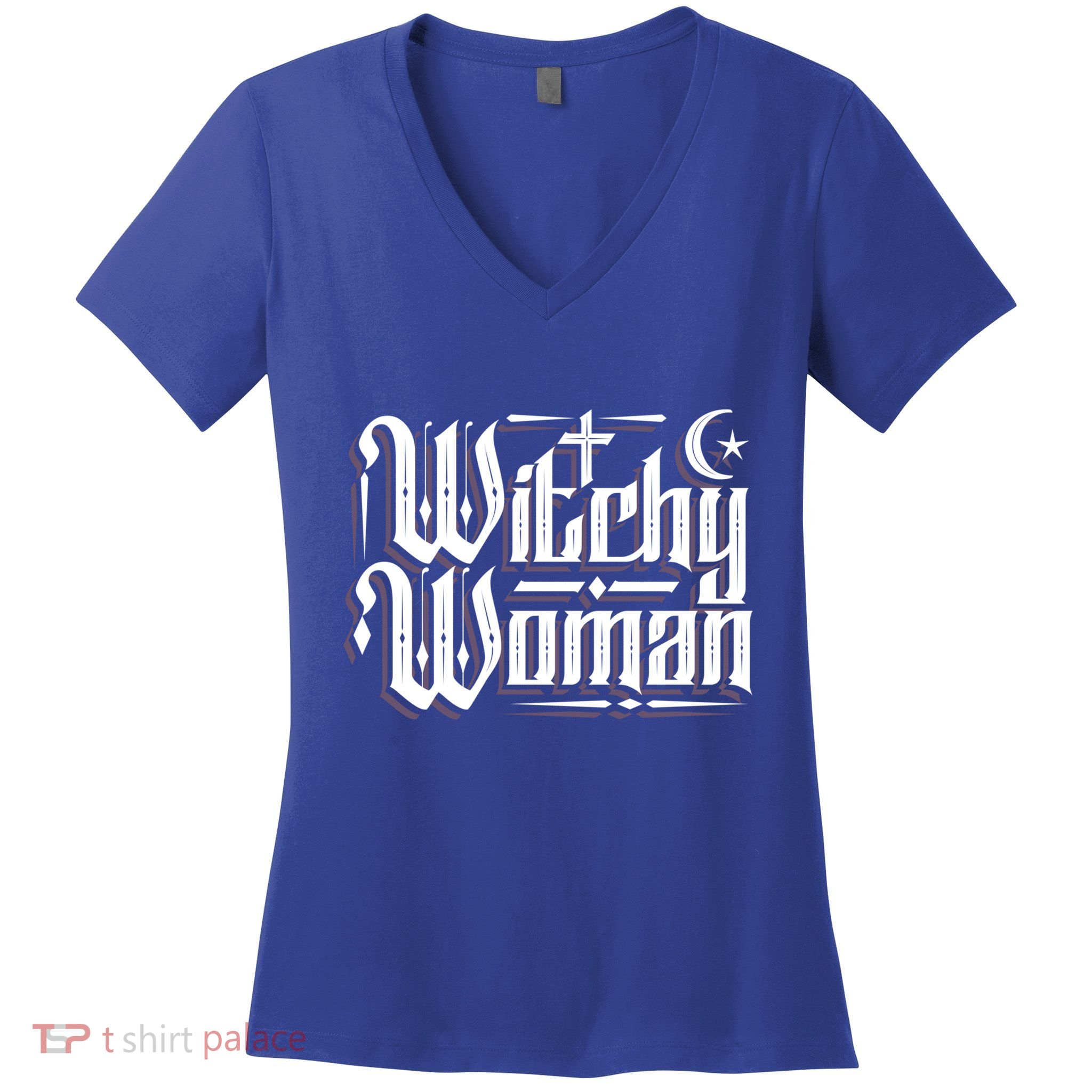 Witchy Wicca Moon Cute Gift Women's V-Neck T-Shirt