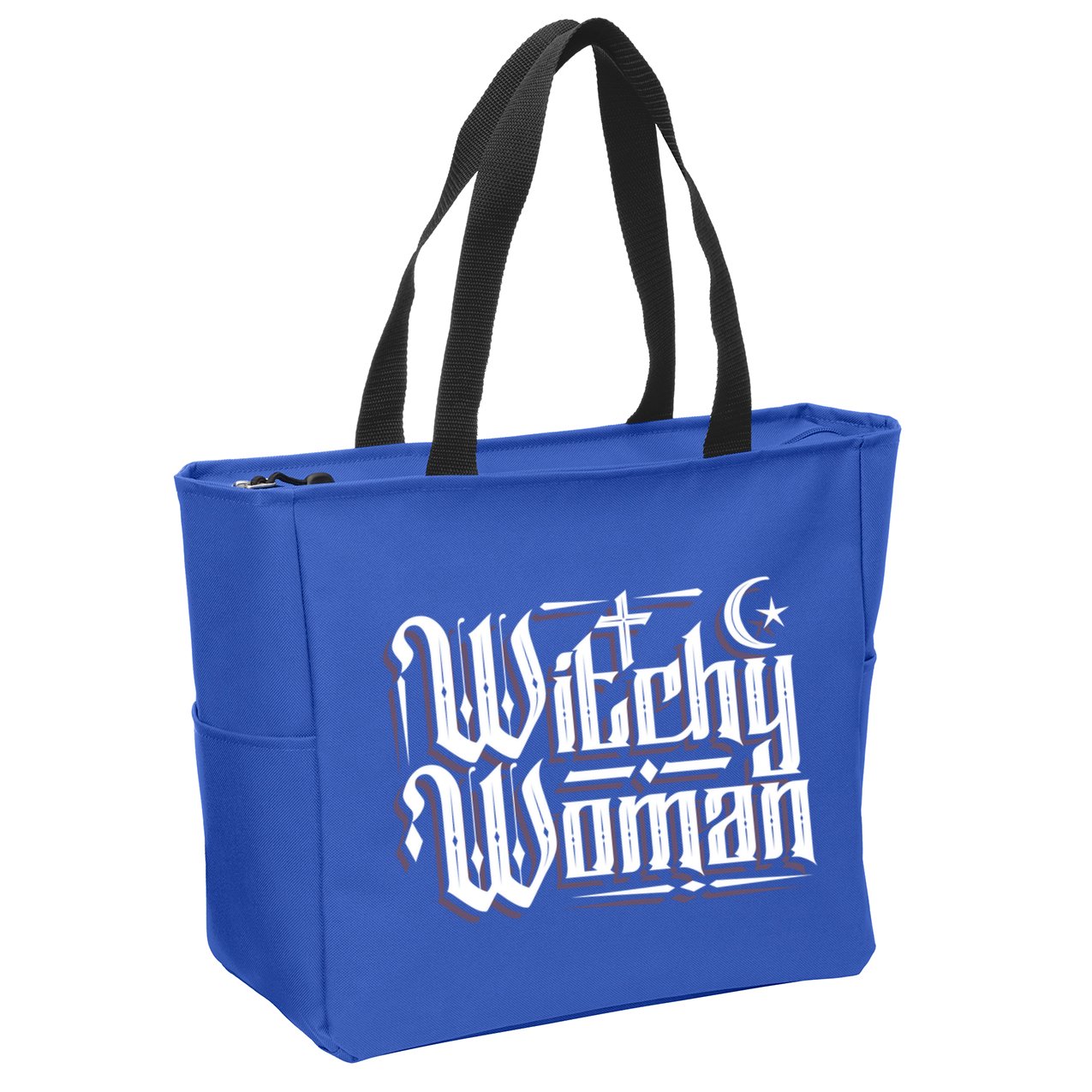 Witchy Wicca Moon Cute Gift Zip Tote Bag