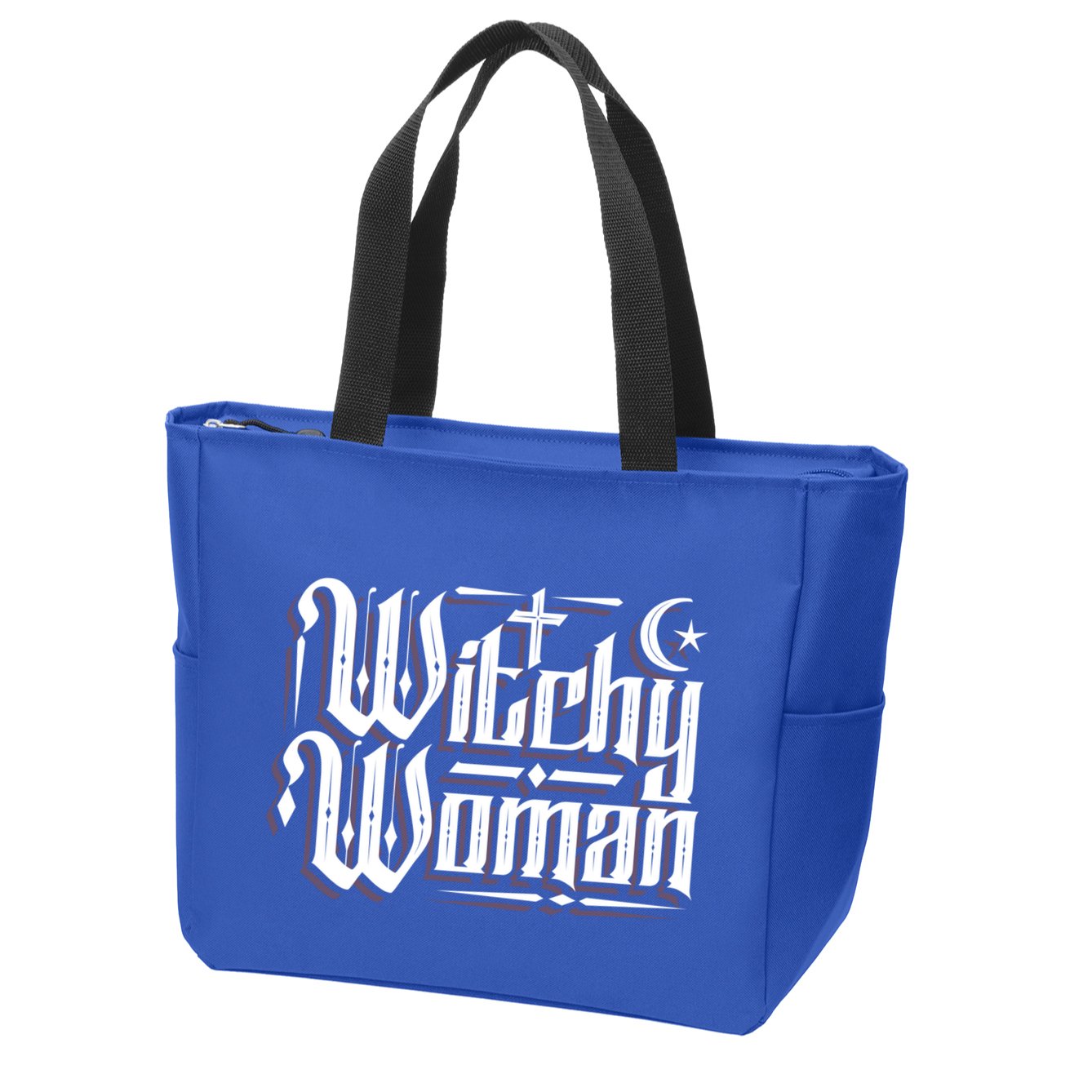 Witchy Wicca Moon Cute Gift Zip Tote Bag