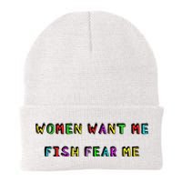 Women Want Me Fish Fear Me Funny Fishing Knit Cap Winter Beanie