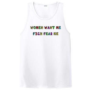 Women Want Me Fish Fear Me Funny Fishing PosiCharge Competitor Tank