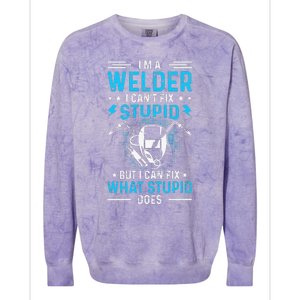 Welder Welding Matching Funny Gift Fathers Day Gift Colorblast Crewneck Sweatshirt