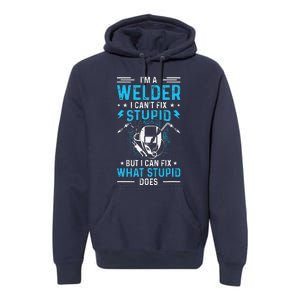 Welder Welding Matching Funny Gift Fathers Day Gift Premium Hoodie