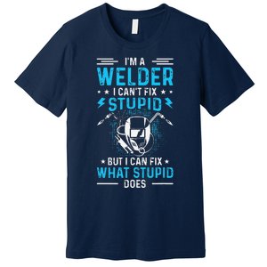 Welder Welding Matching Funny Gift Fathers Day Gift Premium T-Shirt