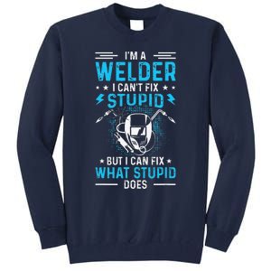 Welder Welding Matching Funny Gift Fathers Day Gift Tall Sweatshirt