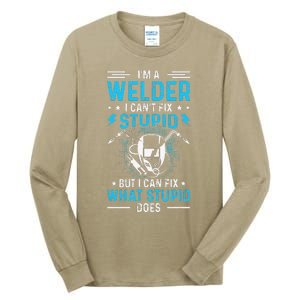 Welder Welding Matching Funny Gift Fathers Day Gift Tall Long Sleeve T-Shirt