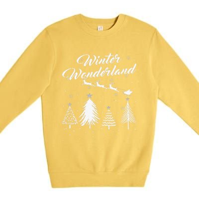 Winter Wonderland My Christmas Pajama Family Xmas Premium Crewneck Sweatshirt