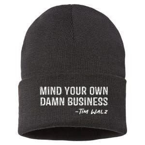 Walz Waltz Mind Your Own Damn Business Gift Sustainable Knit Beanie