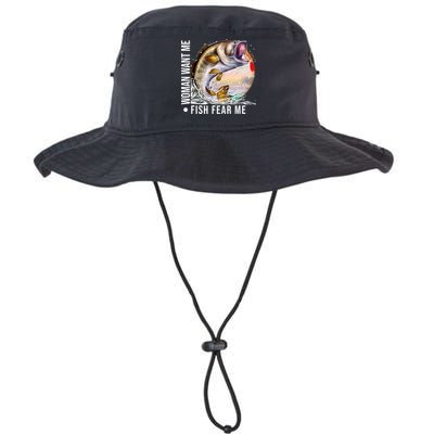 Women Want Me Fish Fear Me Bass Fisherman Funny Bucket Hat