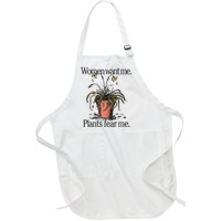 Women Want Me Plants Fear Me Full-Length Apron With Pockets