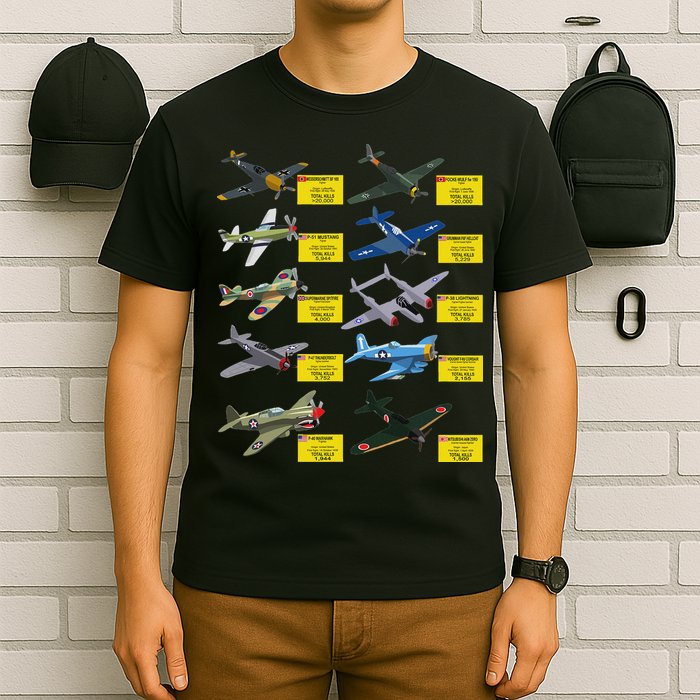 Ww2 Warplanes Most Lethal Airplanes P51 Mustang T-Shirt