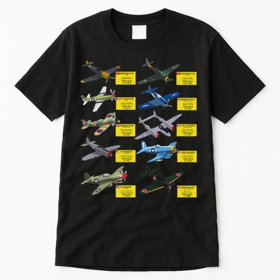 Ww2 Warplanes Most Lethal Airplanes P51 Mustang Tall T-Shirt