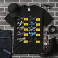 Ww2 Warplanes Most Lethal Airplanes P51 Mustang Tall T-Shirt