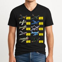 Ww2 Warplanes Most Lethal Airplanes P51 Mustang V-Neck T-Shirt