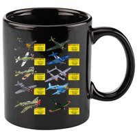 Ww2 Warplanes Most Lethal Airplanes P51 Mustang 11oz C Handle Ceramic Mug