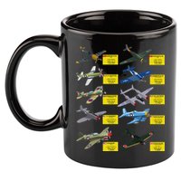 Ww2 Warplanes Most Lethal Airplanes P51 Mustang 11oz C Handle Ceramic Mug