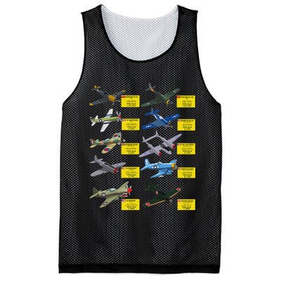 Ww2 Warplanes Most Lethal Airplanes P51 Mustang Mesh Reversible Basketball Jersey Tank