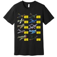 Ww2 Warplanes Most Lethal Airplanes P51 Mustang Premium T-Shirt