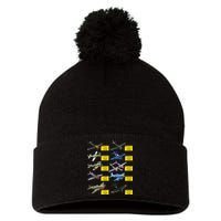 Ww2 Warplanes Most Lethal Airplanes P51 Mustang Pom Pom 12in Knit Beanie