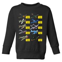 Ww2 Warplanes Most Lethal Airplanes P51 Mustang Toddler Sweatshirt